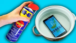 10 ЛАЙФХАКОВ С WD-40, КОТОРЫЕ УПРОСТЯТ ВАШУ ЖИЗНЬ или просто утопите телефон.