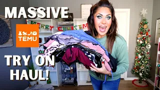 MASSIVE TEMU TRY ON HAUL!! WINTER CLOTHES - HOLIDAY - JEWELRY - BEAUTY - HOME & MORE!!