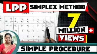 LPP using||SIMPLEX METHOD||simple Steps with solved problem||in Operations Research||by kauserwise