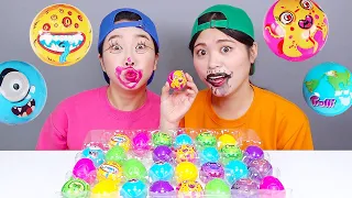 Eyeball Jelly Gummy Dessert Mukbang DONA