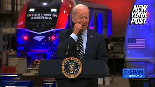 Biden tells false Amtrak story for 12th time as president at Delaware rail event