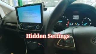 Ford Ecosport 2021 Hidden Settings in touch Infotainment System.Tips & Tricks(Freestyle/Figo/Aspire)