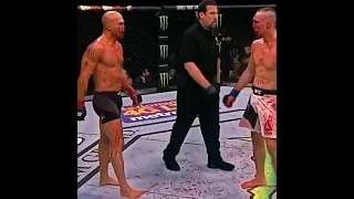 The intense staredown between Rory Mcdonald vs Robbie Lawler