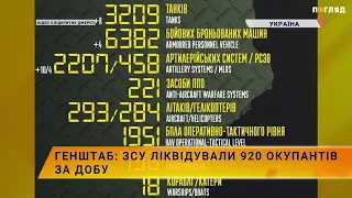 ☠️Генштаб: ЗСУ ліквідували 920 окупантів за добу