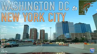 Washington D.C. to New York City Road Trip Timelapse in 4K