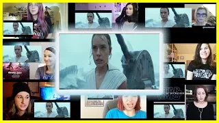 ALL FEMALES Star Wars The Rise of Skywalker Final Trailer Reactions Mashup