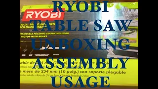 Assembling and Using New RYOBI 10" Circular Table Saw with Folding Stand [RYOBI TABLE SAW]