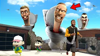 SKIBIDI TOILET tried to control FRANKLIN, SHINCHAN and MINCHAN in GTA5 (PART-1)