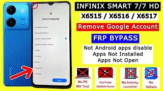 Infinix Smart 7/7 HD FRP Bypass Android 12 Without PC / No Activity Launcher | Google Account Bypass