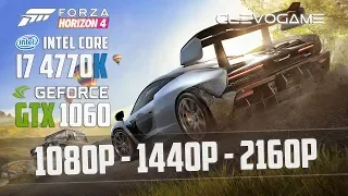 FORZA HORIZON 4 - GTX 1060 6GB - i7 4770K - 1080p - 1440p - 4K - FRAMERATE TEST | СlevoGame