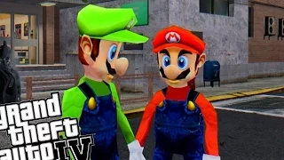 GTA IV + Carmageddon Mod - Mario vs Luigi