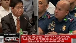 QRT: PNP Chief Dela Rosa, hindi raw nagkukulang sa paalala sa protocol sa kanyang mga tauhan