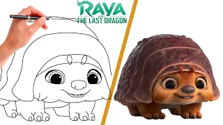 How To Draw TUK TUK FROM RAYA AND THE LAST DRAGON // Step-By-Step