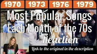 This was fun!! Most Popular Song Each Month in the 70s Reaction!