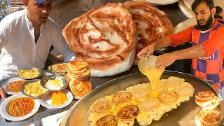 Biggest Egg Omelet Making | Paratha Egg Omelette Maker Of Karachi. Anda Paratha Street Food Pakistan