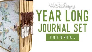 Year Long Journal Set Tutorial | Vintage Botanical Crafting Printables Kit | Free Measurements