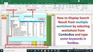 Display search result in listbox from multiple worksheet in Excel vba