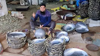 Production of Stainless Steel Utensils, Silver Vessels Making Process | Metal Item Utensils Casting