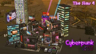 CYBERPUNK CITY (Sims 4 Speed Build) No CCs