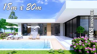 Modern House Design with swimming pool | 18m x 20m