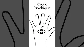 La Croix psychique en dessous des doigts de la main