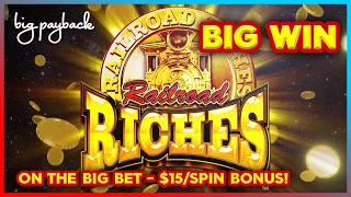 On the BIG BET! Railroad Riches Slots - HOT NEW FAVORITE!