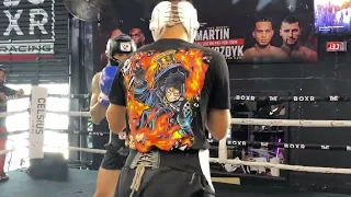 daniel Blancas of team Benavidez sparring - fights on 6/15 mega card gervonta Davis & Benavidez card