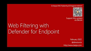 Web Filtering using Defender for Endpoint