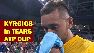 Kyrgios breaks down in tears at ATP CUP related to BushFire in Australia (check description)