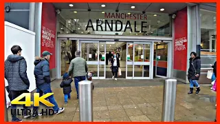 Arndale Centre | Manchester 🇬🇧 [4k] Full Walk-Through + Arndale Market | Food Court | Cube