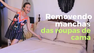 Como tirar manchas das roupas de cama amarelada