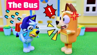 Bluey Toy, Let's Take The Bus - Overcoming the Bus Ride Fears with Family's Warm Support