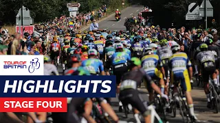 Tour of Britain 2023 | Stage four highlights | Sherwood Forest to Newark-on-Trent