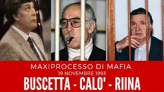 BOSS MAFIOSI: Buscetta, Calò, Riina | Il maxiprocesso di mafia del 19 novembre 1993 #mafia