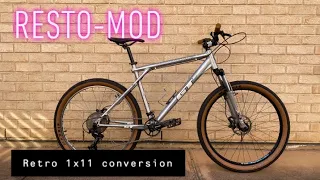 GT Avalanche Retro MTB 1x11 drivetrain conversion. Resto-Mod. Shimano / Deore / SLX