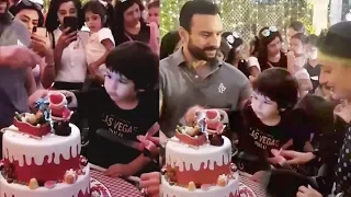 Taimur Ali Khan Birthday Cake Cutting Video With Kareena And Saif