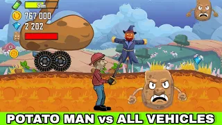 HILL CLIMB RACING : POTATO MAN vs ALL VEHICLES