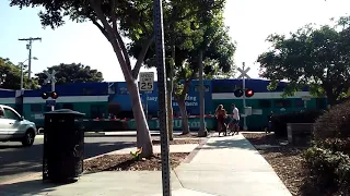 Mechanical bells! Coaster F59phi 3002 in carlsbad village