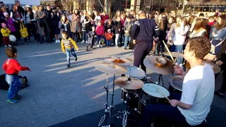 Одесса, март 1 апреля 2017, уличные музыканты, street musicians Барабаны Страдивари 73