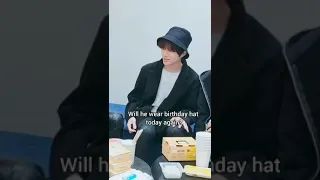 Remember when Beomgyu borrowed birthday hat from Jin  for Soobin//BTS and TXT interaction#bts#txt