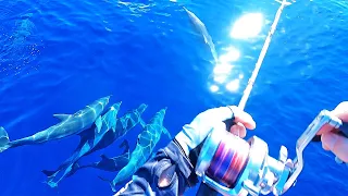 Deep Jigging in 280-420m! Crazy fishing! (catch & clean)