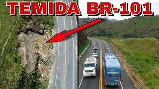Imagens aéreas dos Perigos naturais da BR-101 na Bahia