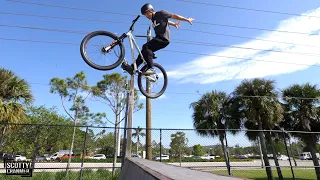 First Time Riding The New Dirt Jumper At A Skatepark!