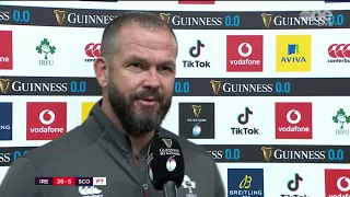 Andy Farrell reacts to Ireland winning the Triple Crown