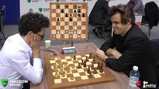 Magnus Carlsen Show How To Play Ruy Lopez Against Fabiano Caruana | World Blitz 2022