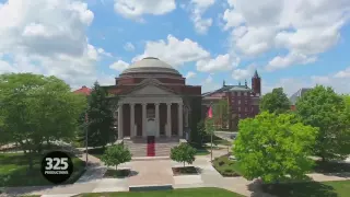 Syracuse University: Carrier Dome, Hall of Languages from above