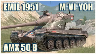 EMIL 1951, M-VI-Yoh & AMX 50 B • WoT Blitz Gameplay