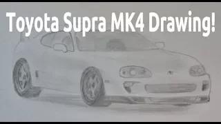 Toyota Supra MK4 Timelapse Drawing!