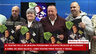 Teatro Villa de Molina│Programación de febrero a abril de 2020