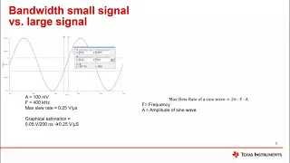 Slew rate and bandwidth